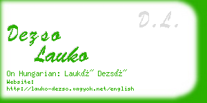 dezso lauko business card